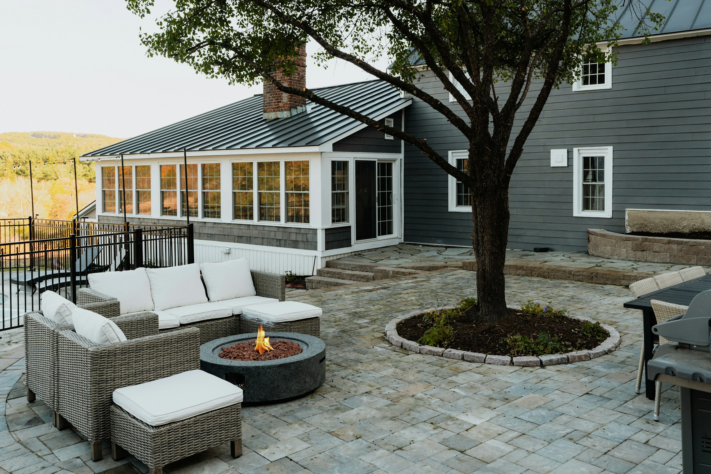Patio extérieur aménagé